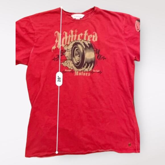 Addicted Soul Motors Red Brooklyn New York Mens Tee Size XXL - Picture 3 of 6
